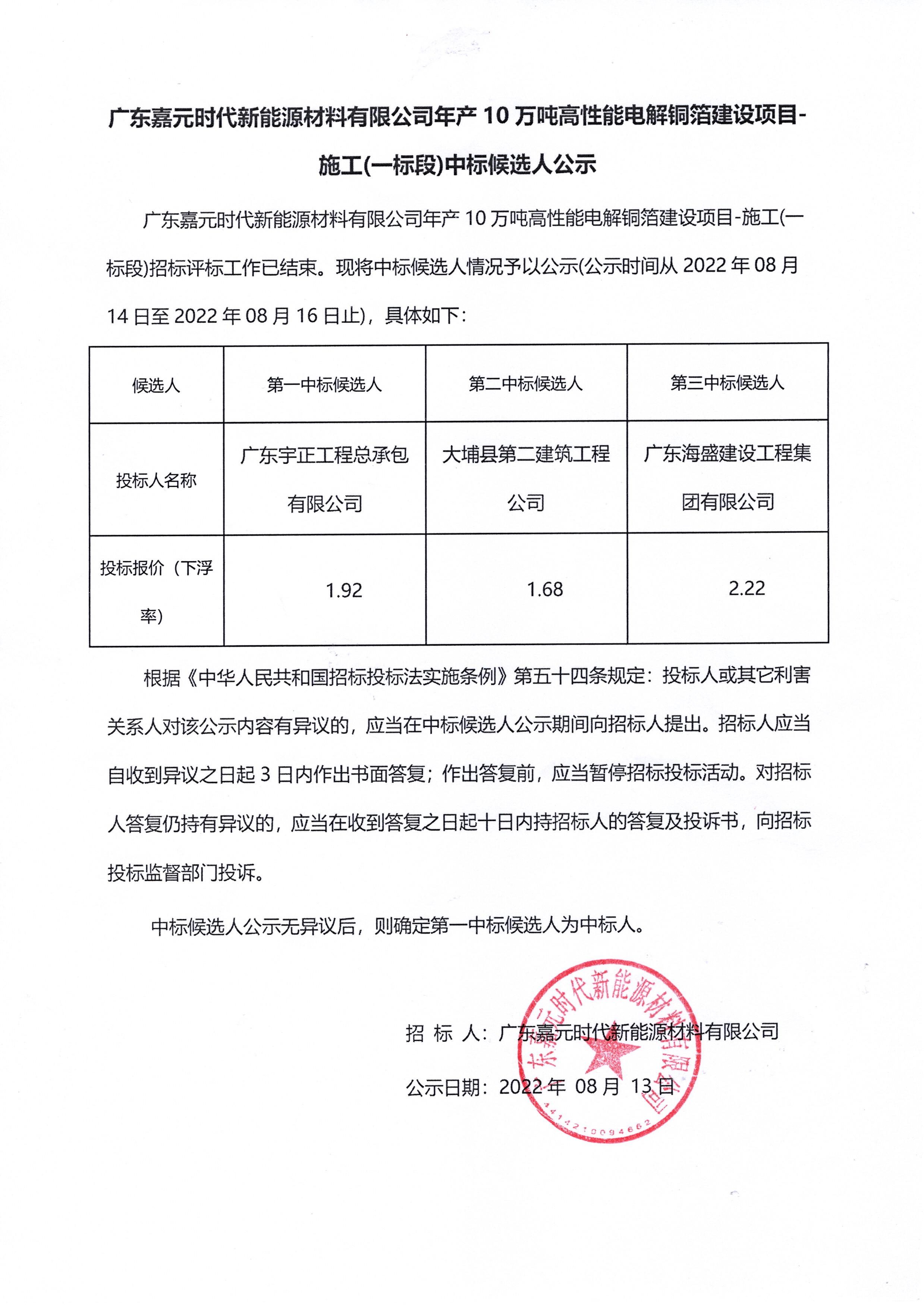 广东CG电子游戏时代新能源材料有限公司年产10万吨高性能电解铜箔建设项目-施工(一标段)中标候选人公示.jpg